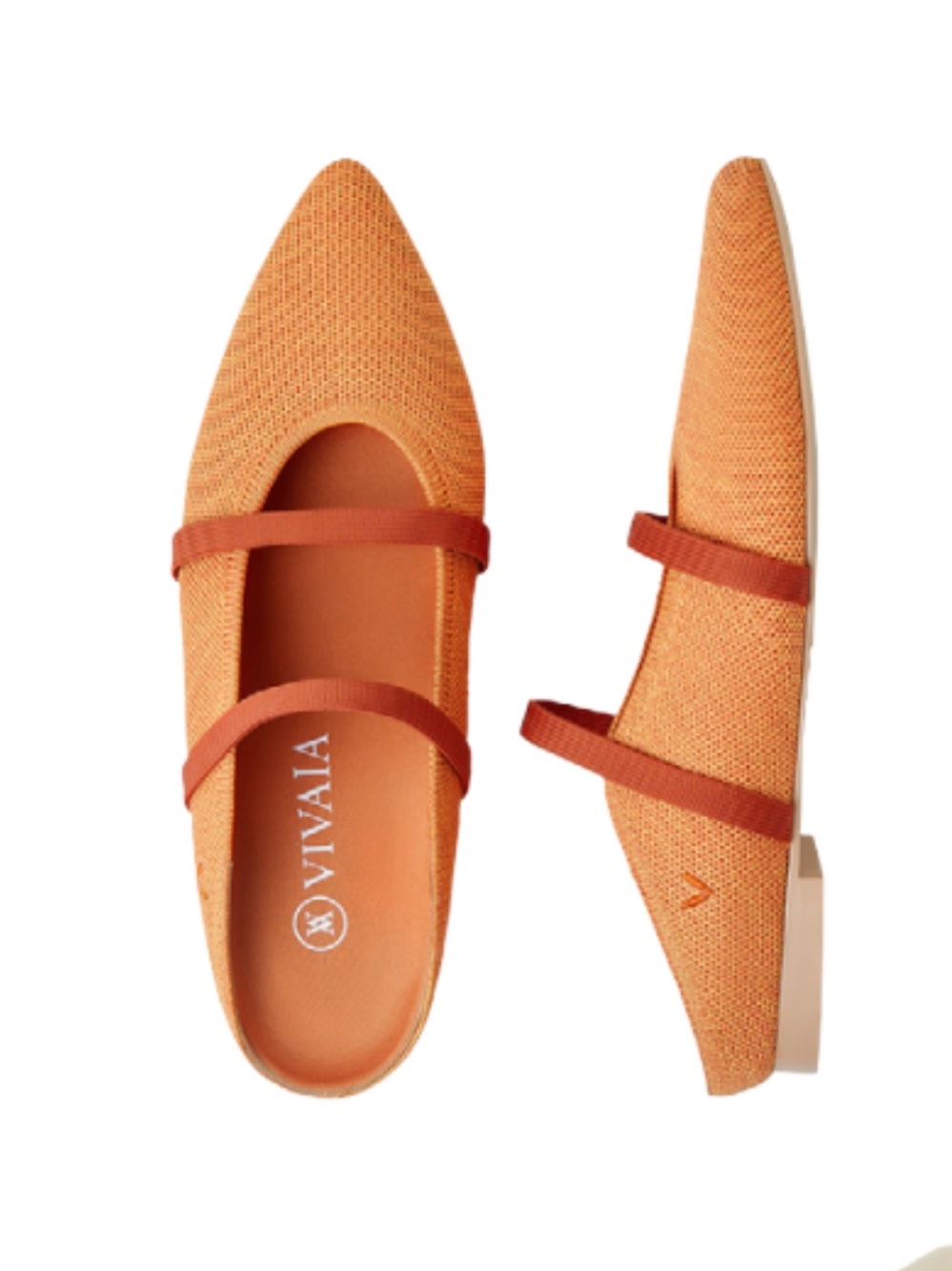 Vivaia Orange Slip On Mules Size 39